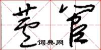 刘少英芦管草书怎么写