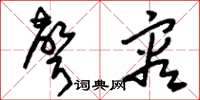刘少英声容草书怎么写