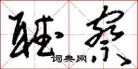 刘少英听察草书怎么写