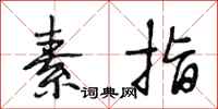 段相林素指行书怎么写