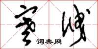 刘少英寒泄草书怎么写