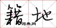 段相林籍地行书怎么写