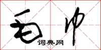 朱锡荣毛巾草书怎么写