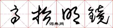 朱锡荣高抬明镜草书怎么写