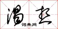 朱锡荣渴想草书怎么写