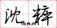段相林沈粹行书怎么写
