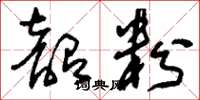 刘少英韶粉草书怎么写