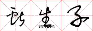 王冬龄献生子草书怎么写