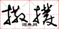 刘少英撒拨草书怎么写