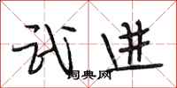 段相林武进行书怎么写