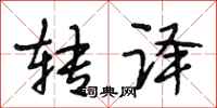 段相林转译行书怎么写