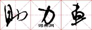 刘少英助力车草书怎么写