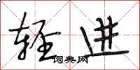 段相林轻进行书怎么写