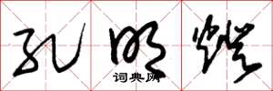 朱锡荣孔明灯草书怎么写
