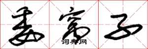 朱锡荣委窝子草书怎么写