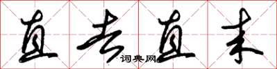 朱锡荣直去直来草书怎么写