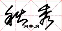 朱锡荣秋秀草书怎么写