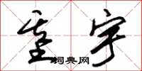 朱锡荣基宇草书怎么写
