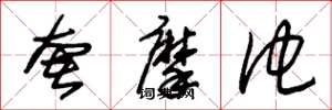 朱锡荣奢摩他草书怎么写
