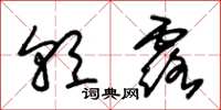 朱锡荣朝露草书怎么写