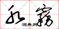 朱锡荣水雾草书怎么写