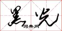 朱锡荣黑光草书怎么写