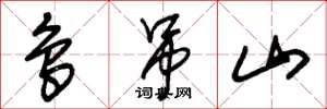 朱锡荣鸟吊山草书怎么写