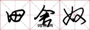 朱锡荣田舍奴草书怎么写