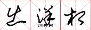 朱锡荣出洋相草书怎么写