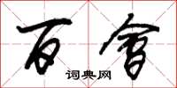 朱锡荣百会草书怎么写
