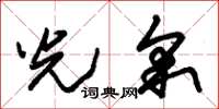 朱锡荣光采草书怎么写