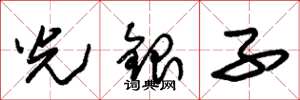 朱锡荣光银子草书怎么写