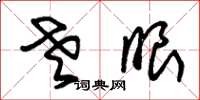 朱锡荣老眼草书怎么写