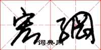 朱锡荣宏纲草书怎么写