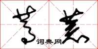 朱锡荣蒿荒草书怎么写