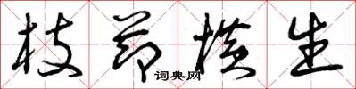 曾庆福枝节横生草书怎么写