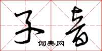 曾庆福子音草书怎么写