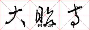 曾庆福大昭寺草书怎么写
