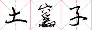 曾庆福土窑子草书怎么写