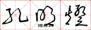 曾庆福孔明灯草书怎么写