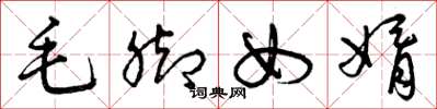 曾庆福毛脚女婿草书怎么写