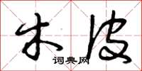 曾庆福木皮草书怎么写