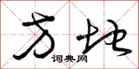 曾庆福方地草书怎么写