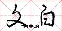 曾庆福文白草书怎么写