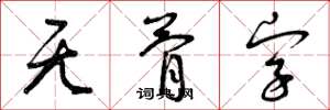 曾庆福无骨字草书怎么写