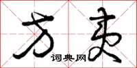 曾庆福方夷草书怎么写