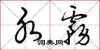 曾庆福水雾草书怎么写