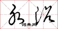 曾庆福水浴草书怎么写