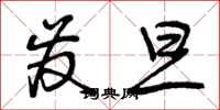 曾庆福发旦草书怎么写