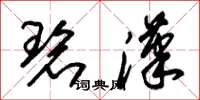 朱锡荣碧汉草书怎么写